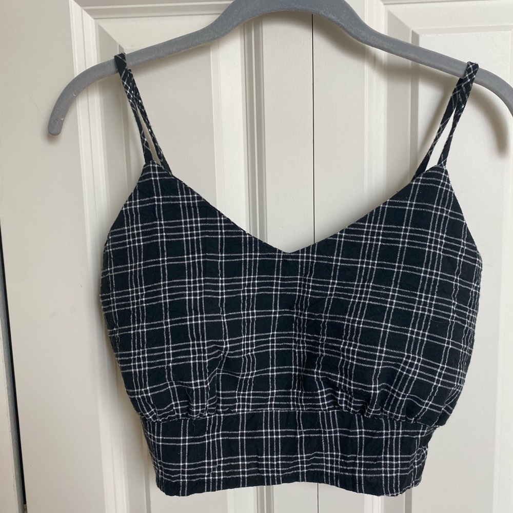 Striped tank top with zipper